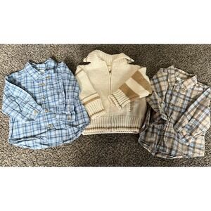 Baby Boys Childrens place size 12 months Cardigan and shirts combo